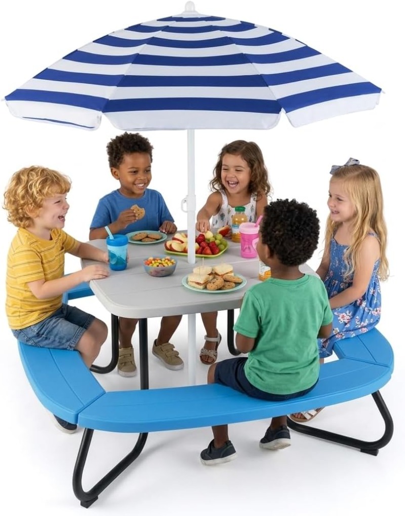 Kids Outdoor Bench - Costzon Kids Picnic Table, Kids Outdoor