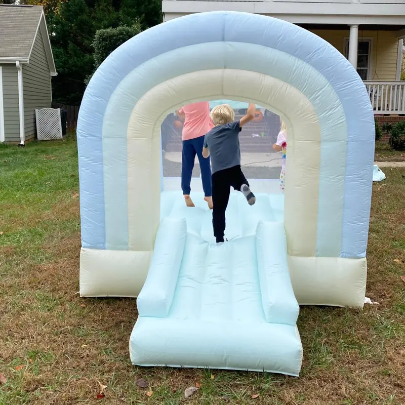 Commercial Indoor/Outdoor Soft - Kids Outdoor House With Slide ulasan dan harga