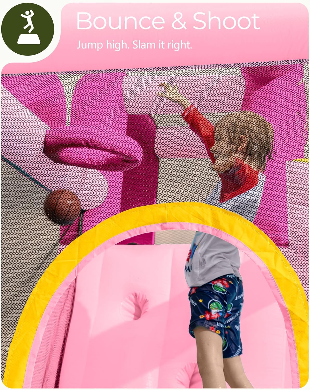 Pink Inflatable Water Slide Bo - Kids Outdoor House With Slide ulasan dan harga