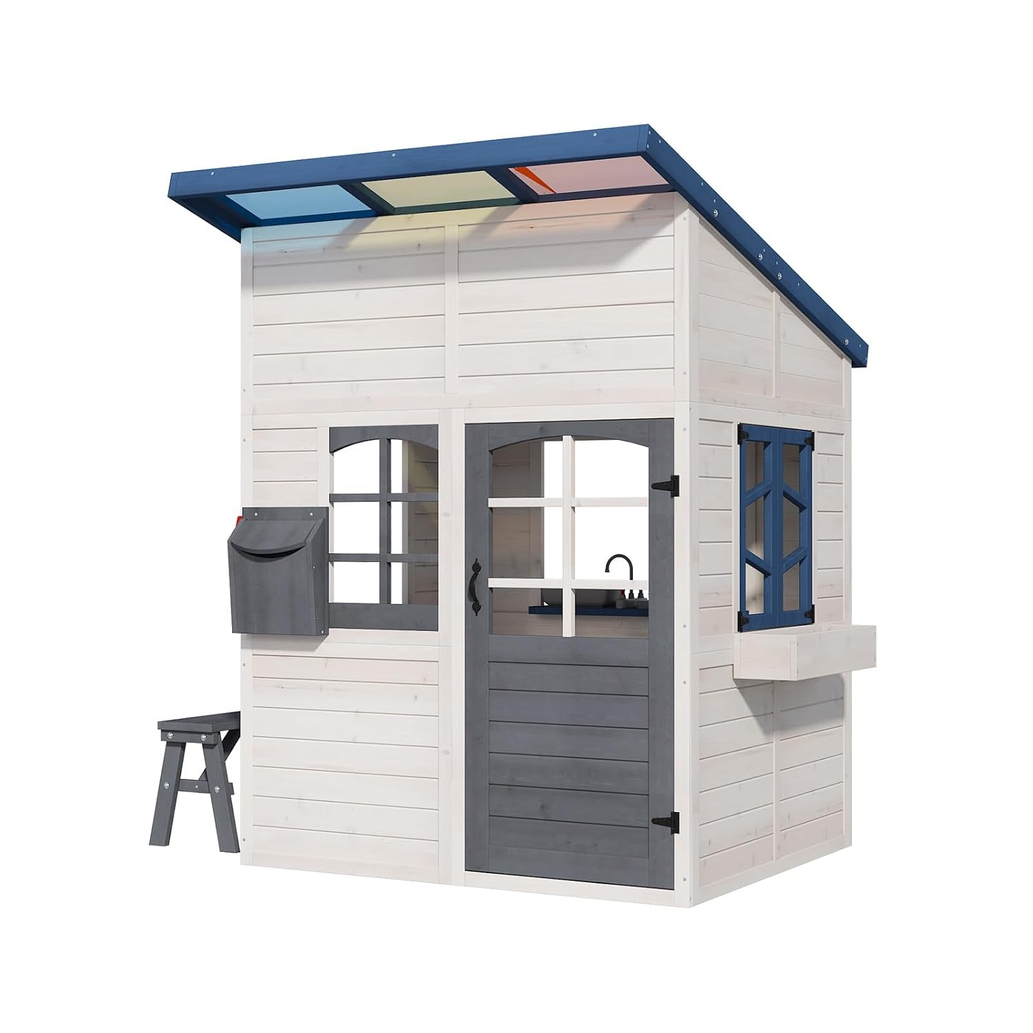 Wooden Kids Outdoor Playhouse  - Kids Outdoor Bench ulasan dan harga