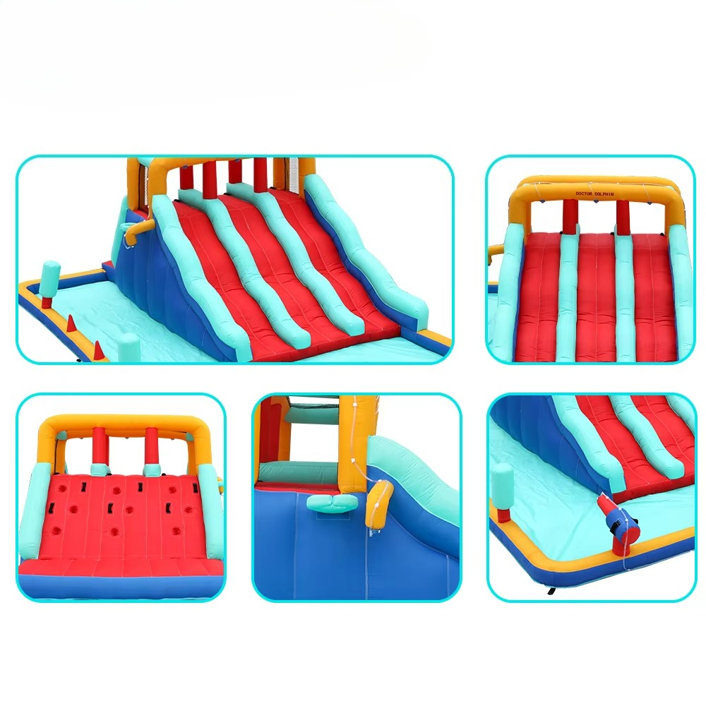 Outdoor Inflatable Bouncy Cast - Kids Outdoor House With Slide ulasan dan harga
