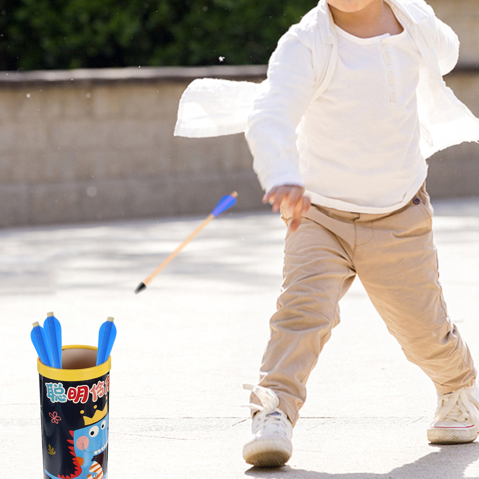 10Pcs Safe Wooden Rubber Throw - Outdoor Games For Kids ulasan dan harga