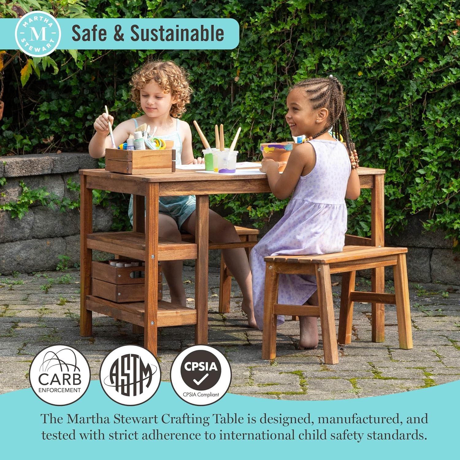 Kids Outdoor Table & Bench Set - Kids Outdoor Bench ulasan dan harga