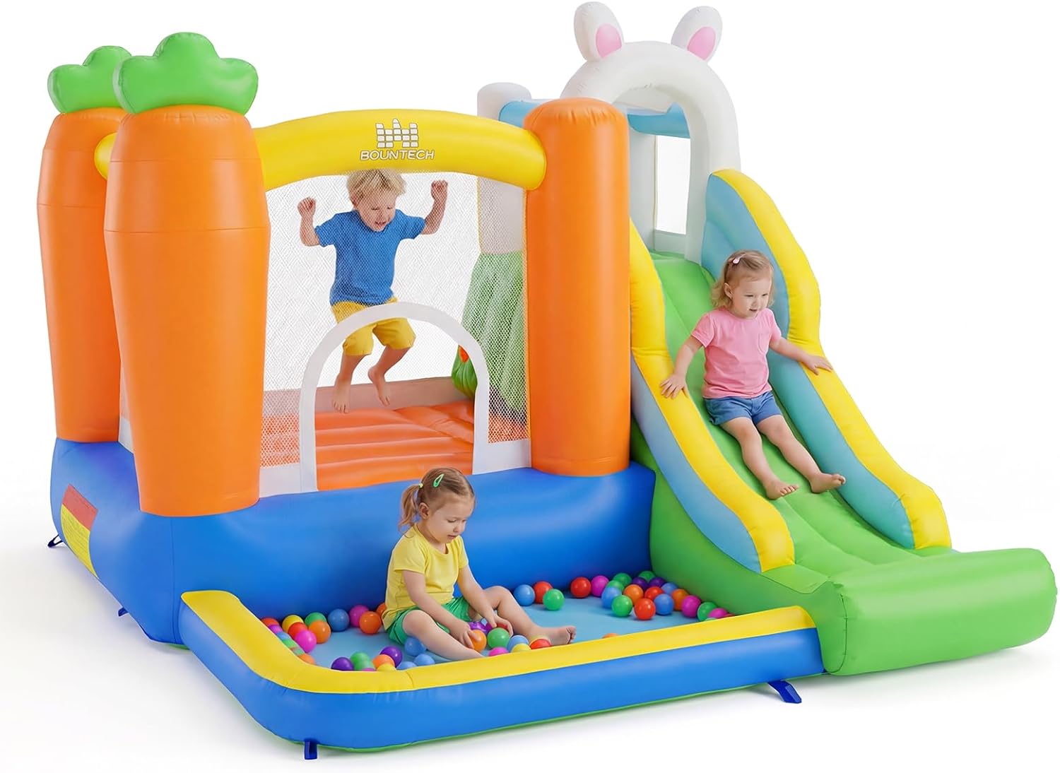 Inflatable Bounce House with B - Kids Outdoor House With Slide ulasan dan harga