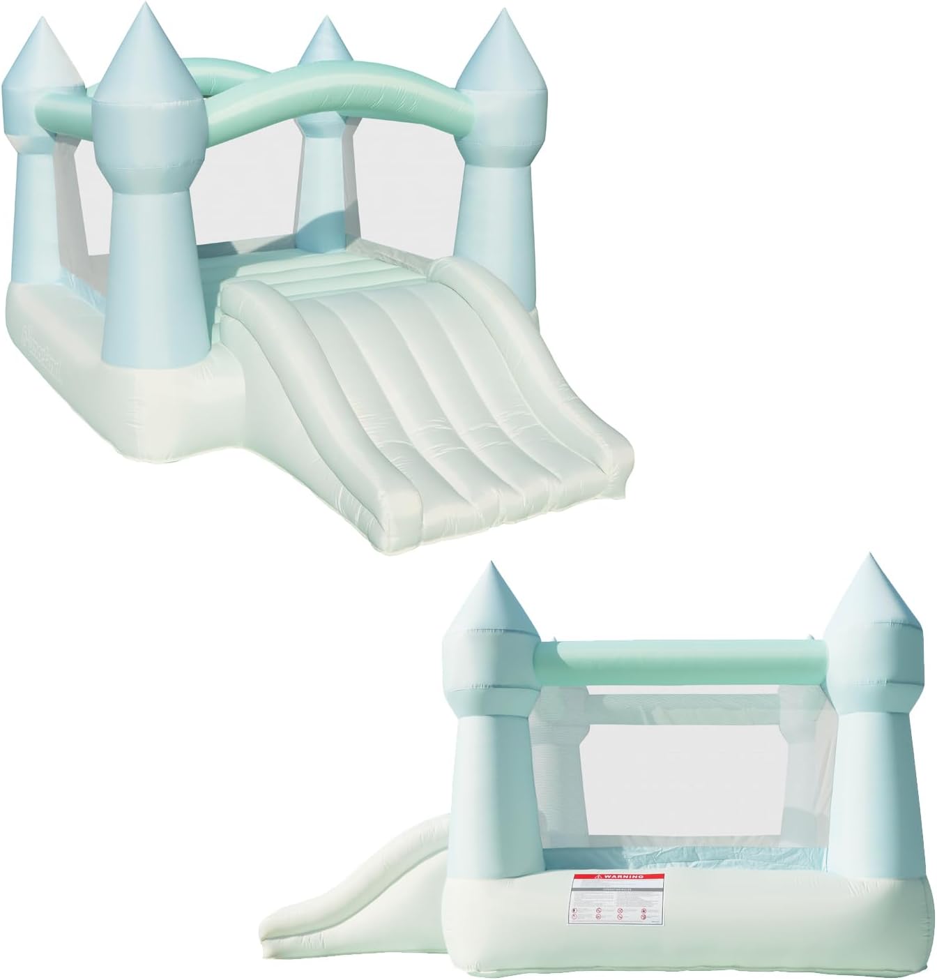 Pastel Bounce House with Slide - Kids Outdoor House With Slide ulasan dan harga
