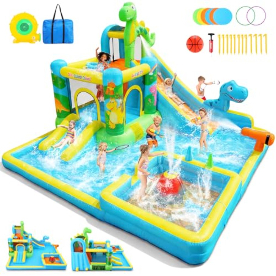 Outdoor backyard inflatable wa - Kids Outdoor House With Slide ulasan dan harga