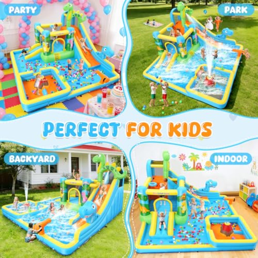 Outdoor backyard inflatable wa - Kids Outdoor House With Slide ulasan dan harga