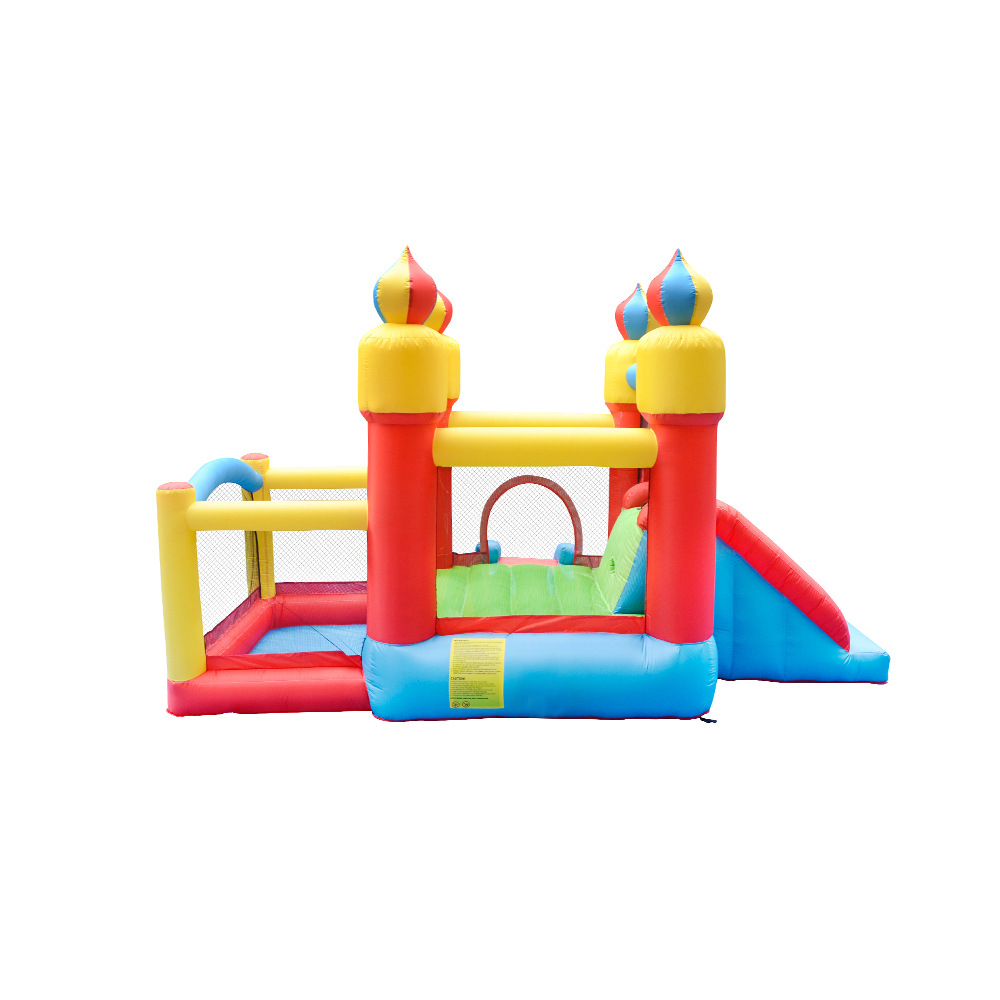 In Stock Kids Inflatable Bounc - Kids Outdoor House With Slide ulasan dan harga