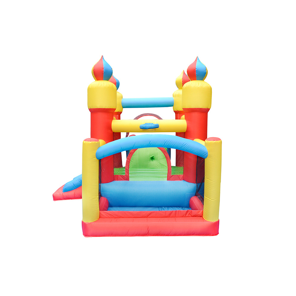In Stock Kids Inflatable Bounc - Kids Outdoor House With Slide ulasan dan harga