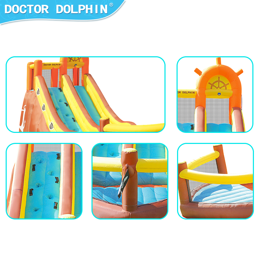 Doctor Dolphin Pirate Ship Out - Kids Outdoor House With Slide ulasan dan harga