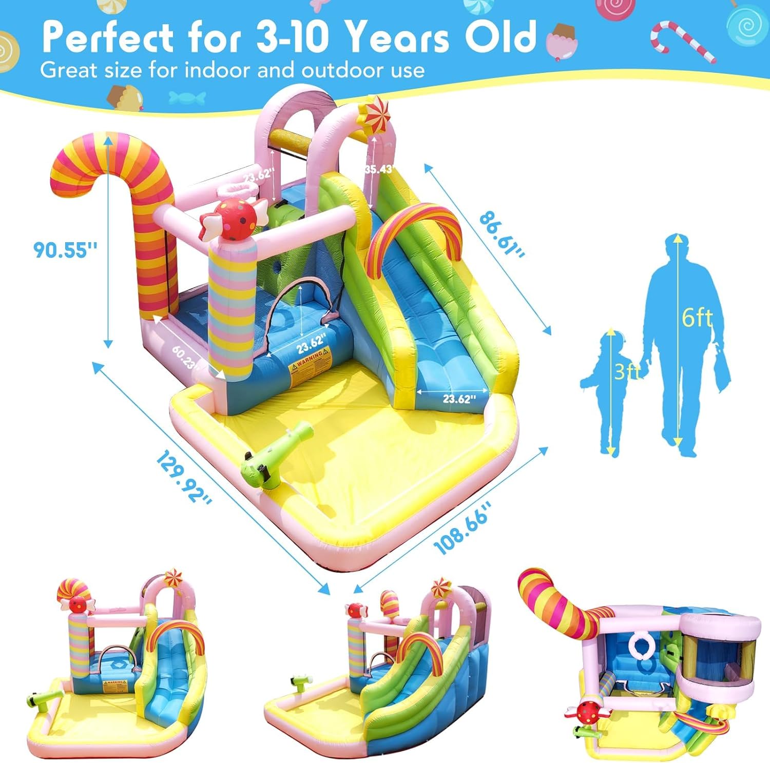 Kids Inflatable Water Slide Bo - Kids Outdoor House With Slide ulasan dan harga