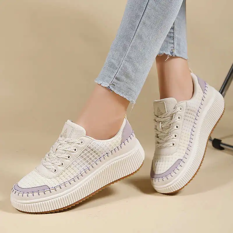 Brown Shoes Woman Flats Autumn - Kids Outdoor Volleyball Shoes ulasan dan harga