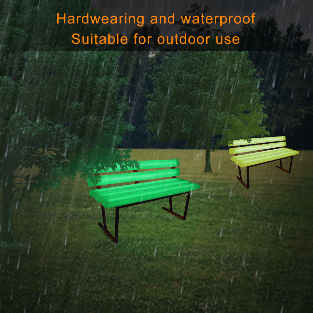 12V RGB LED Illuminated PE Pla - Kids Outdoor Bench ulasan dan harga
