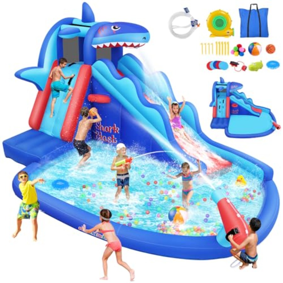Outdoor/Indoor inflatable wate - Kids Outdoor House With Slide ulasan dan harga