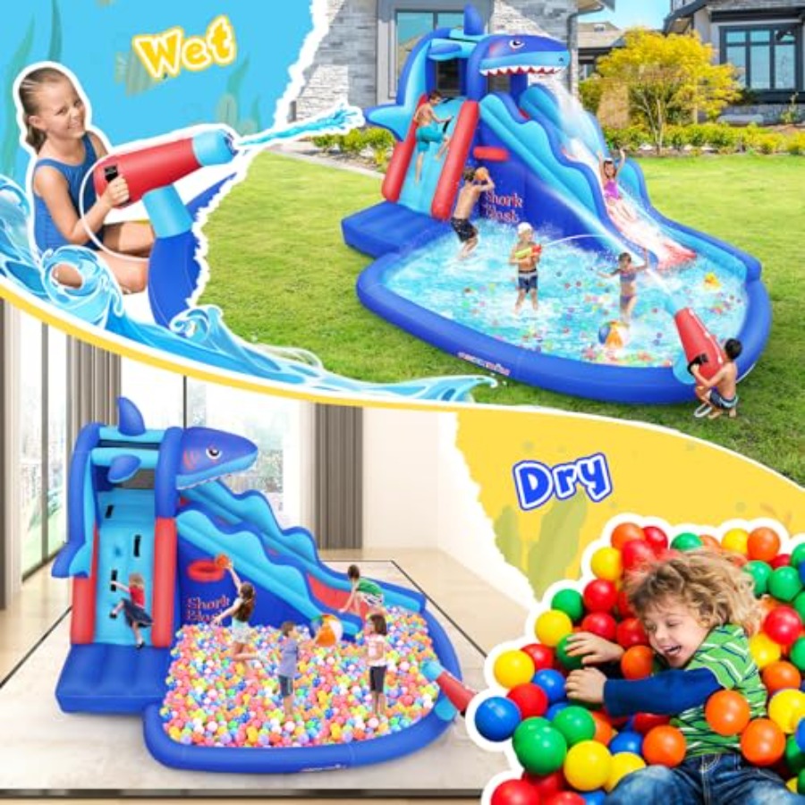 Outdoor/Indoor inflatable wate - Kids Outdoor House With Slide ulasan dan harga