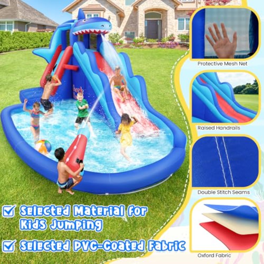 Outdoor/Indoor inflatable wate - Kids Outdoor House With Slide ulasan dan harga