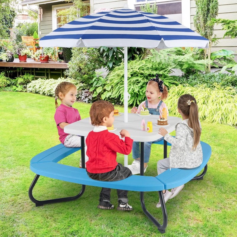 Costzon Kids Picnic Table, Kid - Kids Outdoor Bench ulasan dan harga