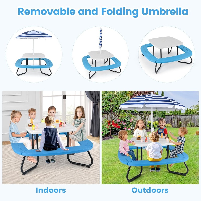 Costzon Kids Picnic Table, Kid - Kids Outdoor Bench ulasan dan harga