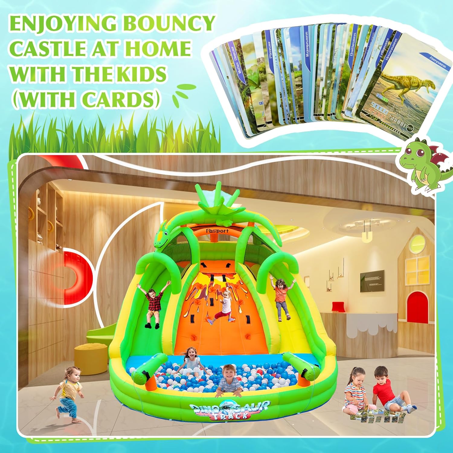 Kids Inflatable Bounce House w - Kids Outdoor House With Slide ulasan dan harga