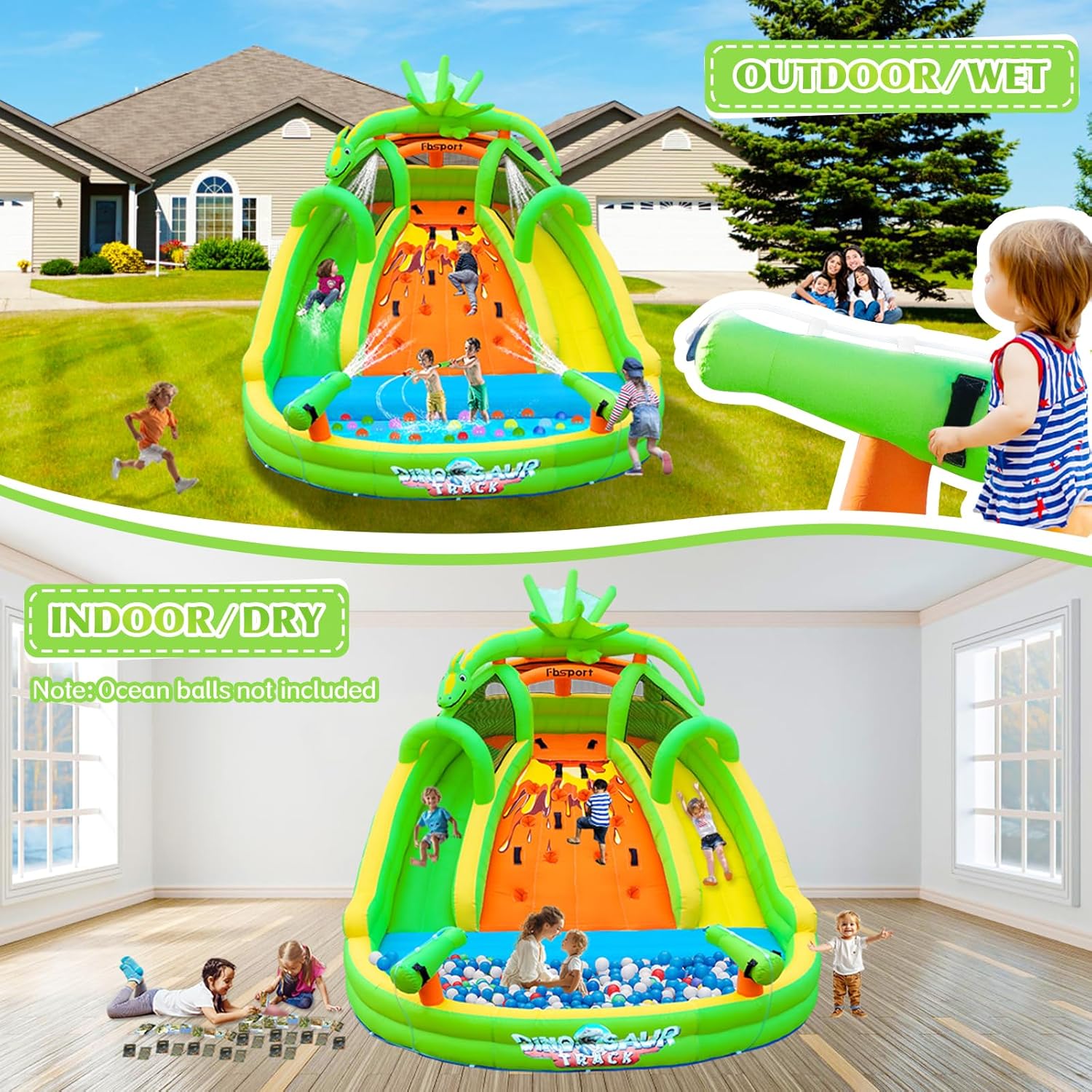 Kids Inflatable Bounce House w - Kids Outdoor House With Slide ulasan dan harga