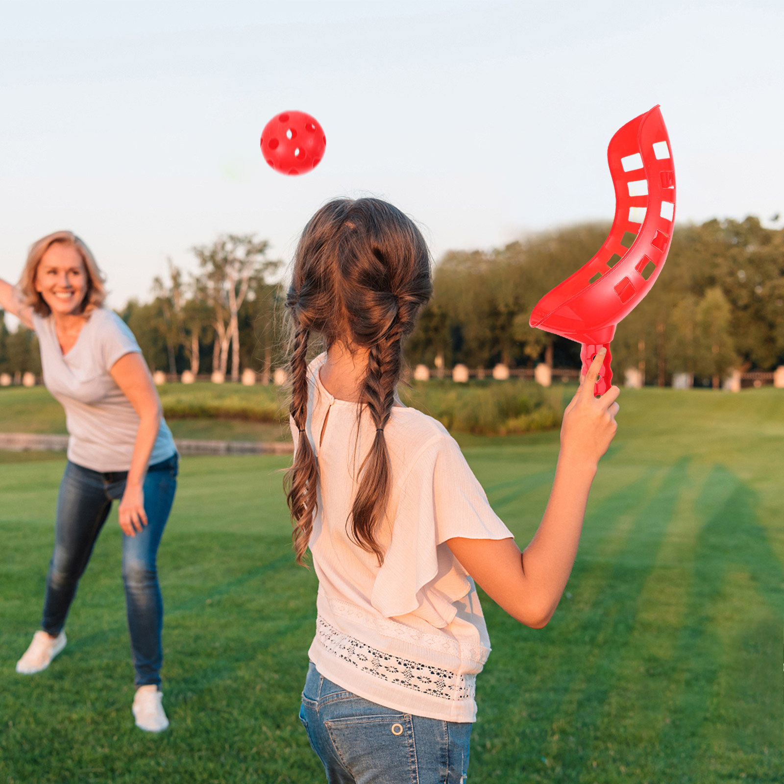 1Set Ball Catch Launcher Scoop - Outdoor Games For Kids ulasan dan harga