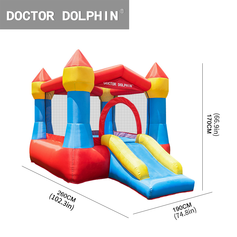 Custom Outdoor Inflatable Boun - Kids Outdoor House With Slide ulasan dan harga