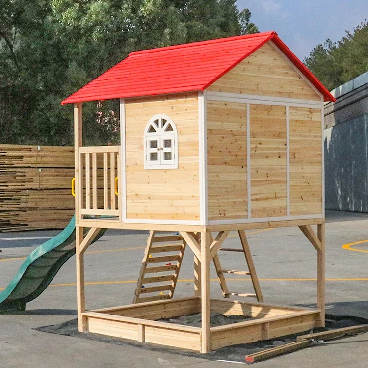 l Outdoor Wood Playground Play - Kids Outdoor Cubby House ulasan dan harga