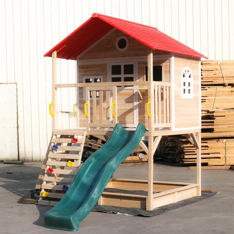 l Outdoor Wood Playground Play - Kids Outdoor Cubby House ulasan dan harga