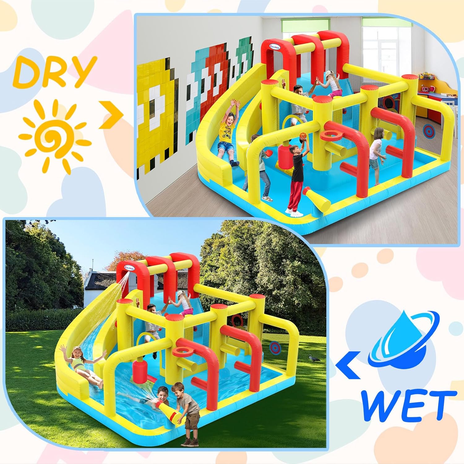 Kids Inflatable Water Slide Bo - Outdoor Games For Kids ulasan dan harga