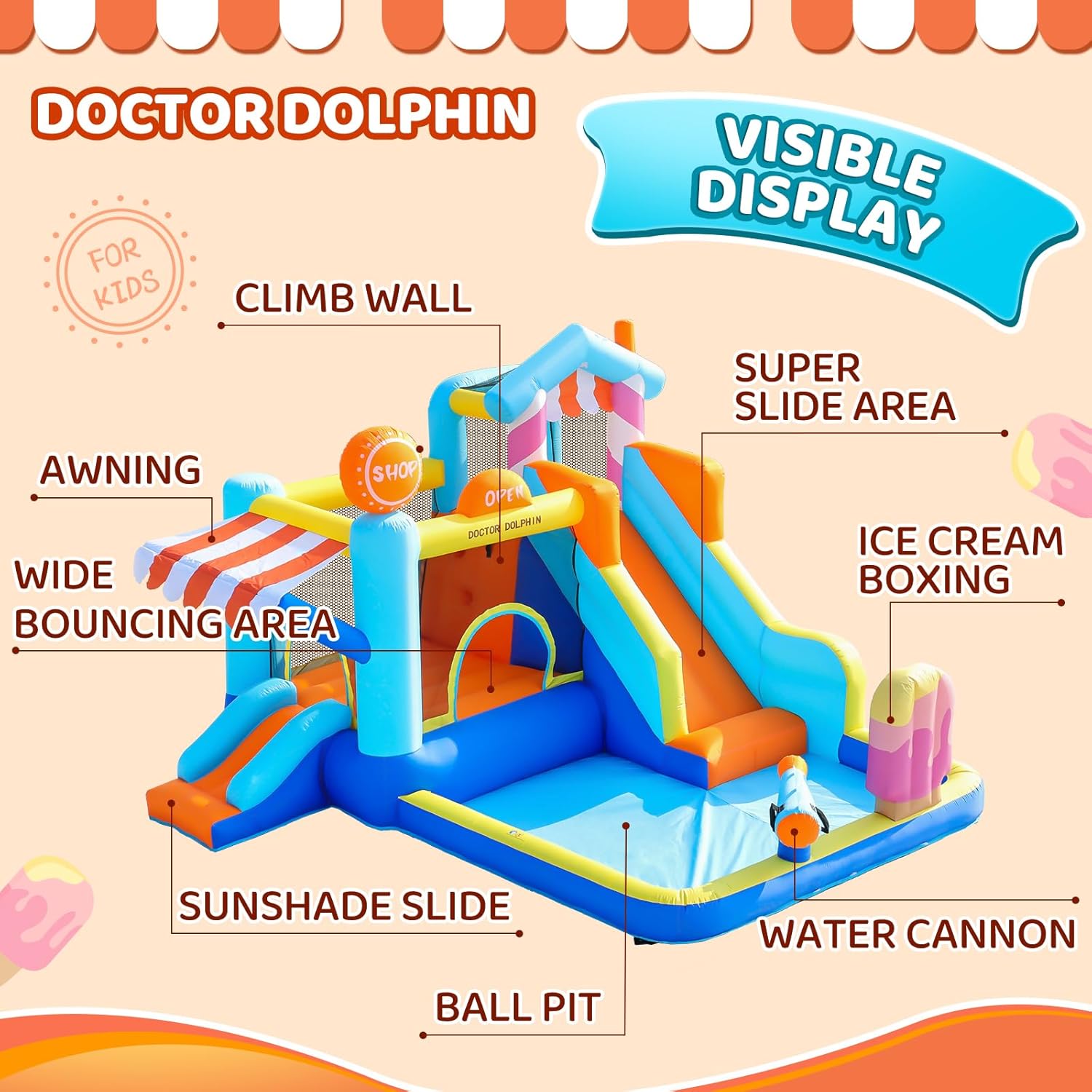 Kids Inflatable Bounce House w - Kids Outdoor House With Slide ulasan dan harga
