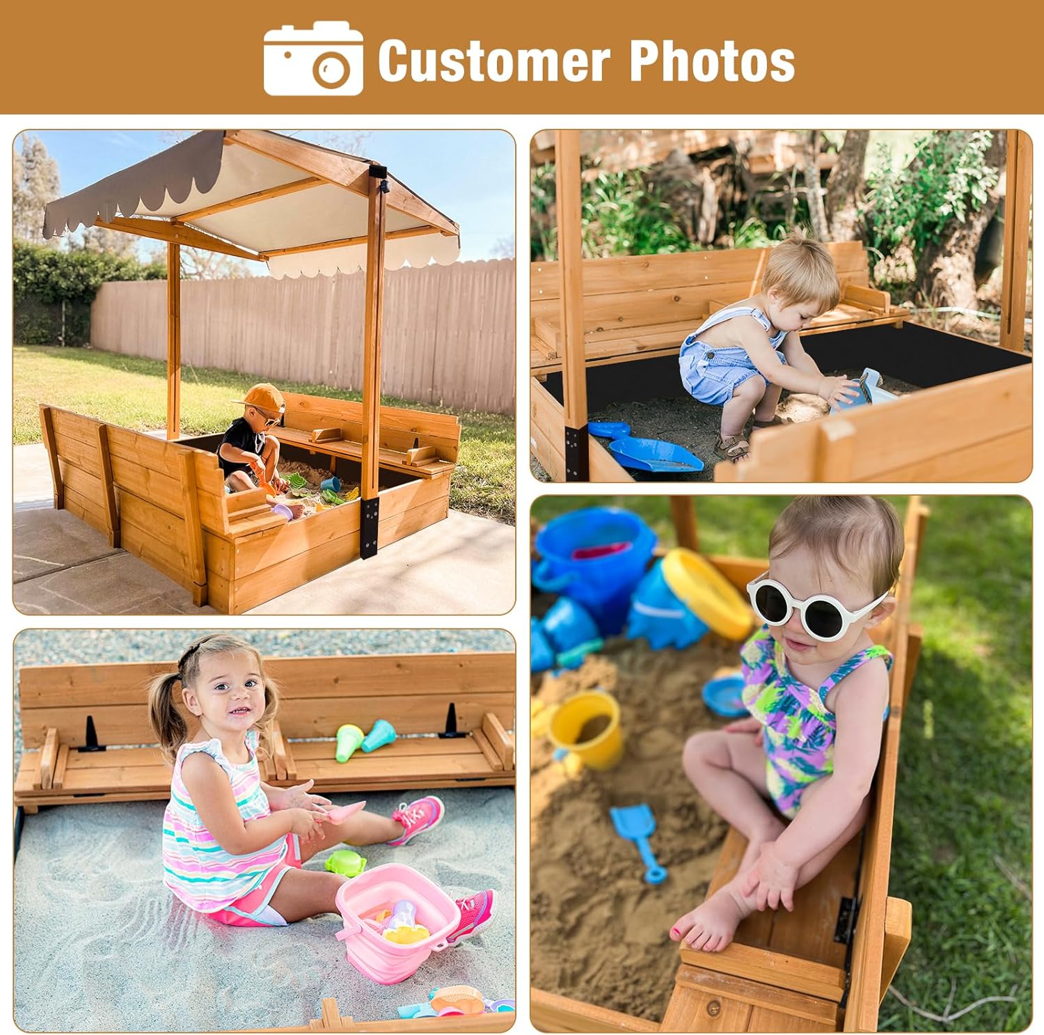 Kids Sandbox with Lid – Large  - Kids Outdoor Bench ulasan dan harga