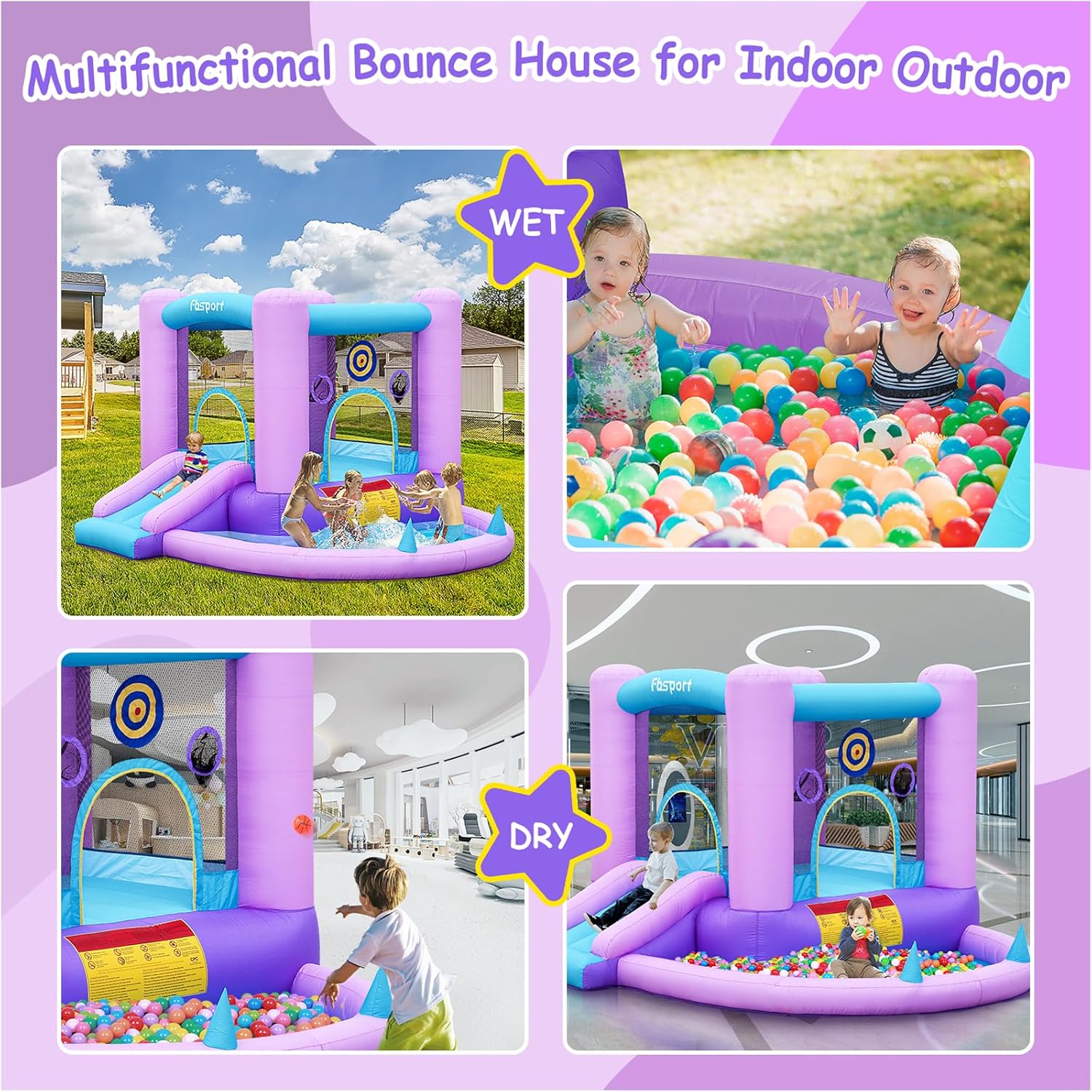 Inflatable Bounce House for Ki - Outdoor Games For Kids ulasan dan harga