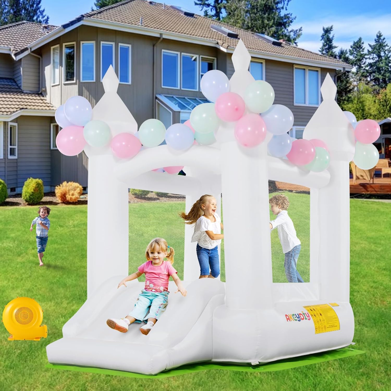 Kids Inflatable Bouncy Castle  - Kids Outdoor House With Slide ulasan dan harga