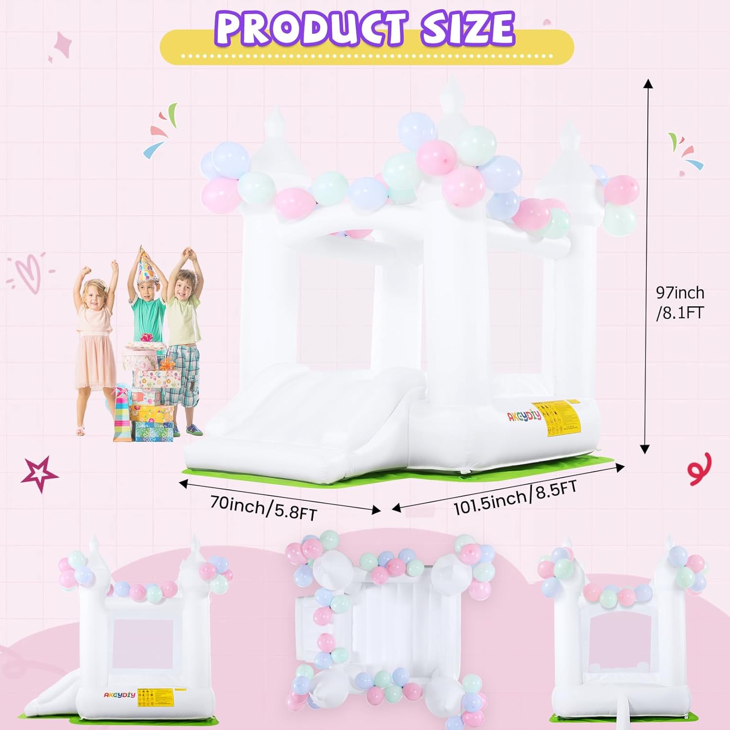 Kids Inflatable Bouncy Castle  - Kids Outdoor House With Slide ulasan dan harga