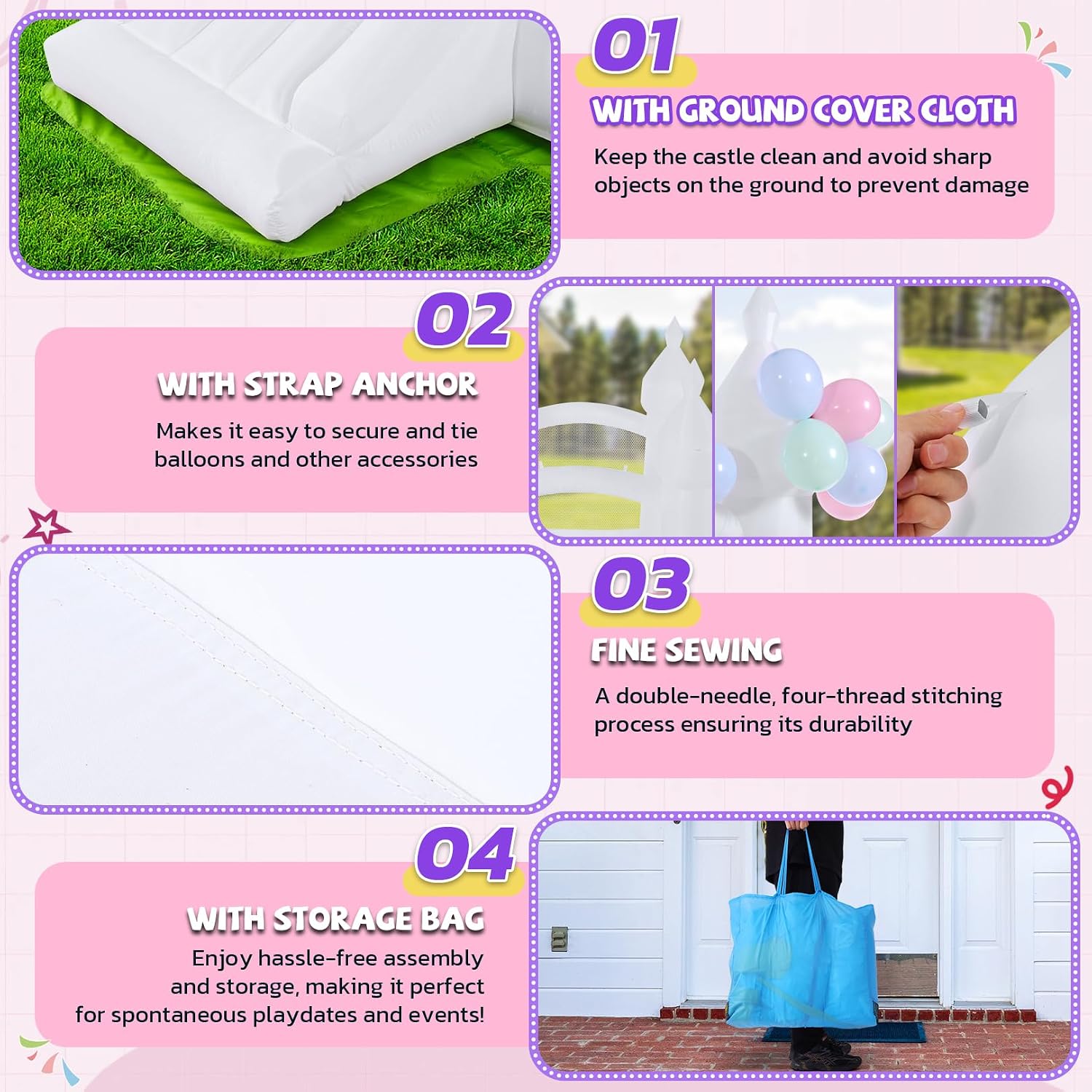 Kids Inflatable Bouncy Castle  - Kids Outdoor House With Slide ulasan dan harga